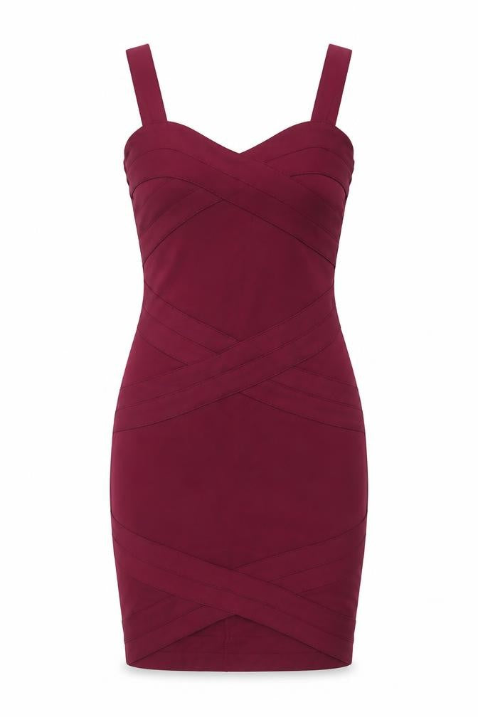 H&M Womens Purple Polyester Bodycon Size 8 Square Neck Zip