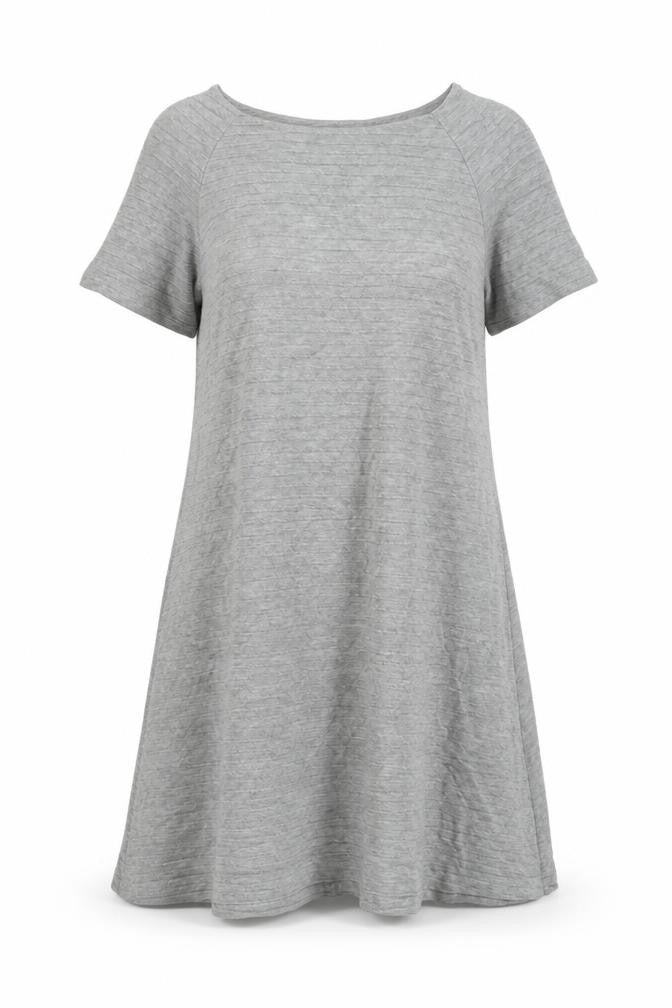 Uniqlo Womens Grey Cotton A-Line Size M Round Neck Pullover