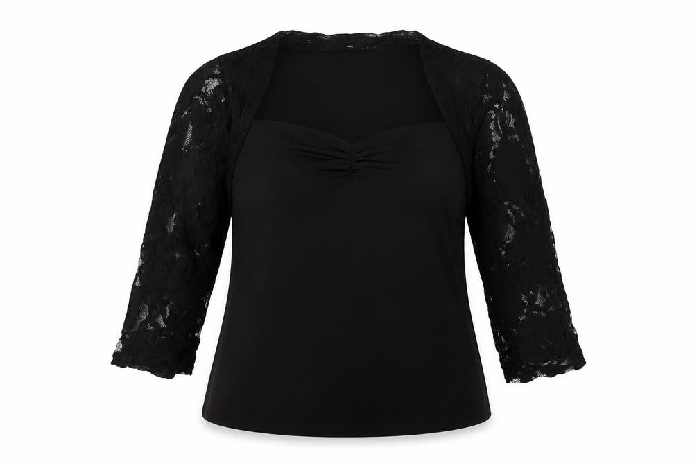 Wallis Womens Black Polyester Basic Blouse Size 16 Square Neck