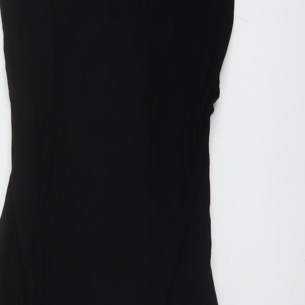 ASOS Womens Black Viscose A-Line Size 12 Round Neck Pullover