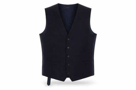Marks & Spencer Mens Blue Wool Jacket Suit Waistcoat Size 42 Regular