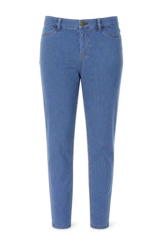 F&F Womens Blue Cotton Jegging Jeans Size 8 L28 in Regular Button