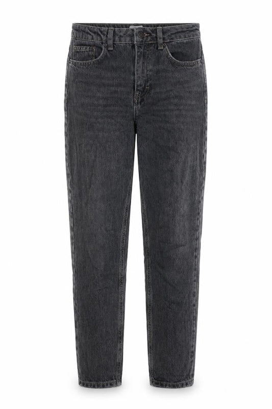 Topshop Womens Grey Cotton Mom Jeans Size 25 in L27 in Regular Button
