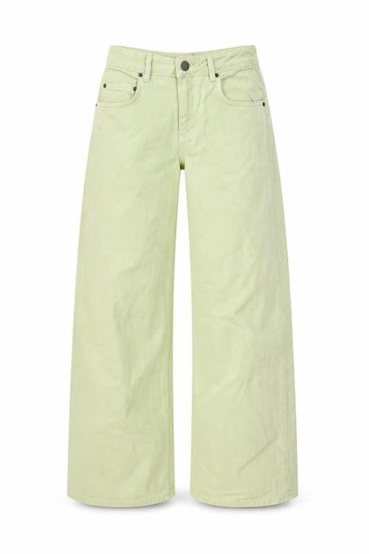 ASOS Womens Green Cotton Wide-Leg Jeans Size 26 in L25 in Regular Button