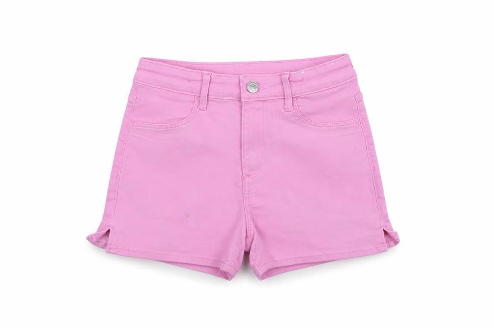 H&M Girls Purple Cotton Mom Shorts Size 10-11 Years Regular Zip