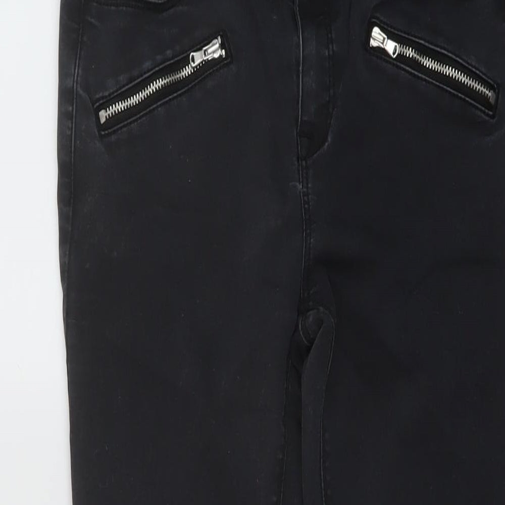Springfield Womens Grey Cotton Skinny Jeans Size 10 L26 in Regular Button
