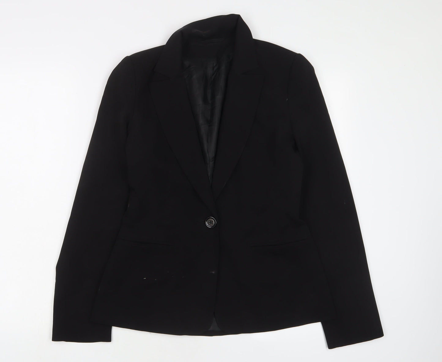 Topshop Womens Black Jacket Blazer Size 10 Button