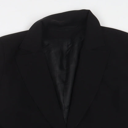 Topshop Womens Black Jacket Blazer Size 10 Button
