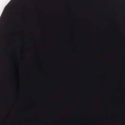 Topshop Womens Black Jacket Blazer Size 10 Button