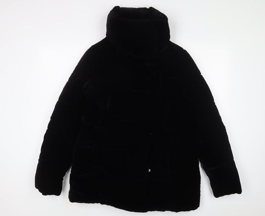 NEXT Womens Black Jacket Coat Size 12 Zip