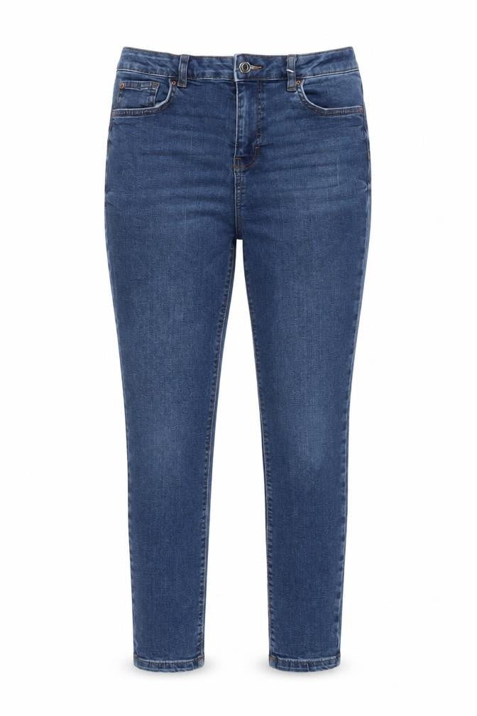 Denim & Co. Womens Blue Cotton Skinny Jeans Size 12 L26 in Regular Zip