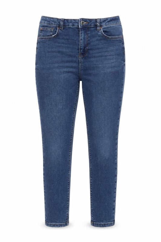 Denim & Co. Womens Blue Cotton Skinny Jeans Size 12 L26 in Regular Zip