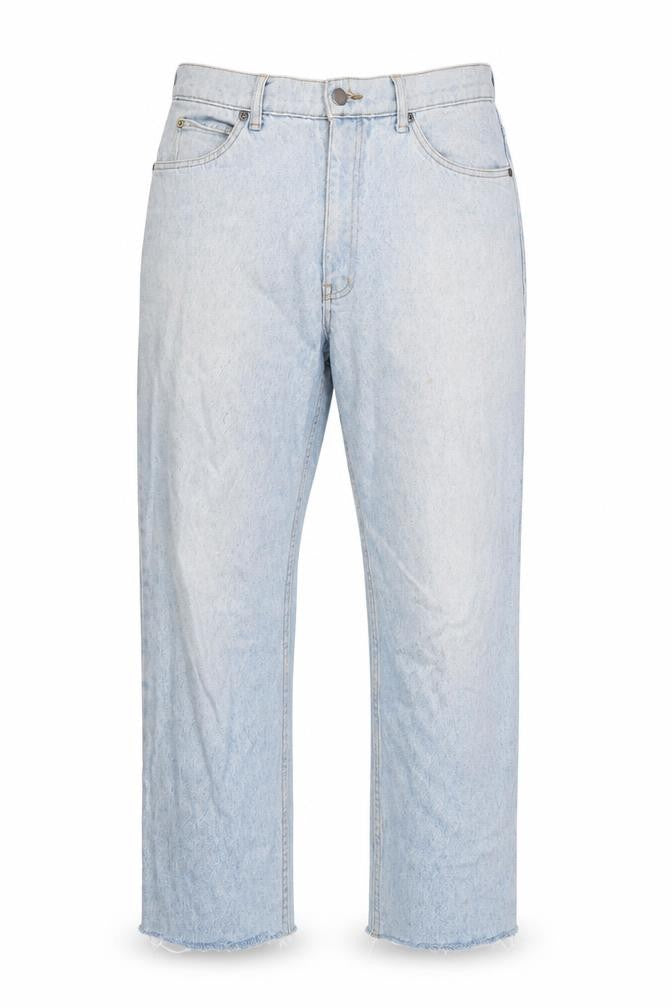 Fade Out Mens Blue Cotton Straight Jeans Size 30 in L25 in Regular Zip - Raw Hem