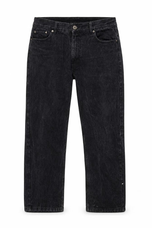 Pride & soul Mens Grey Cotton Straight Jeans Size 38 in L28 in Regular Zip