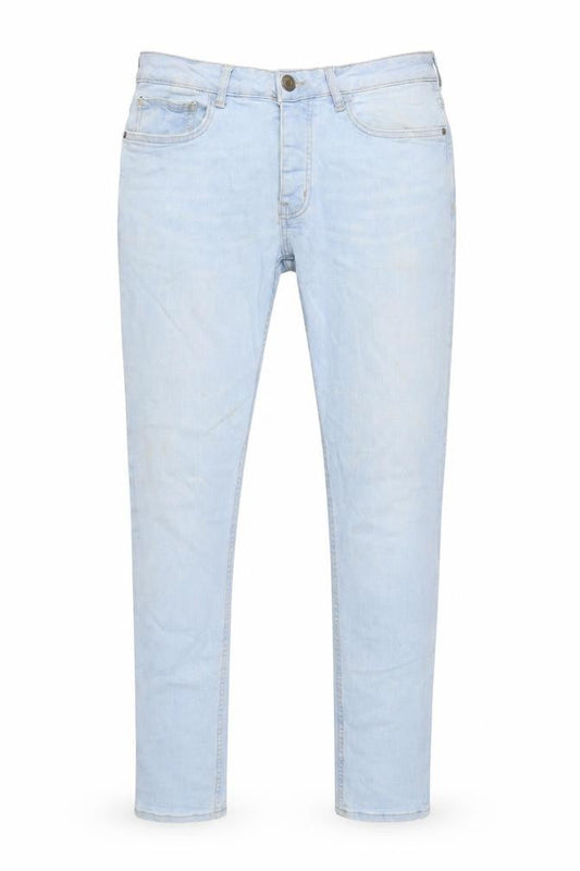 Denim & Co. Mens Blue Cotton Blend Skinny Jeans Size 32 in L33 in Extra-Slim Button