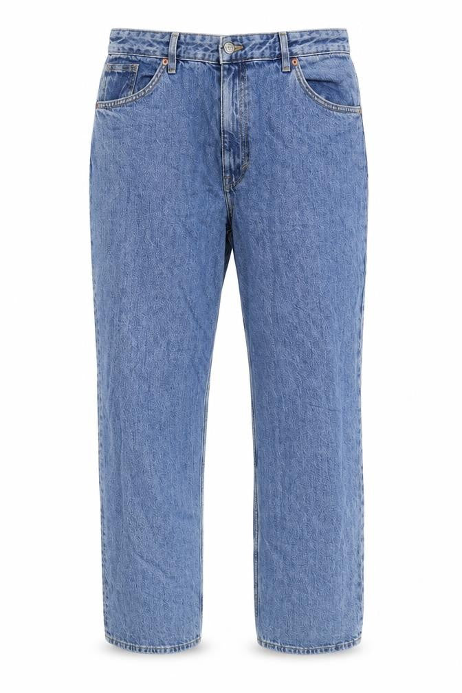 Monki Mens Blue Cotton Skinny Jeans Size 36 in L31 in Regular Zip