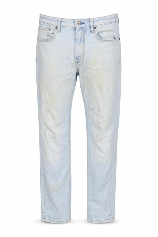 Mango Mens Blue Cotton Blend Straight Jeans Size 32 in L29 in Regular Zip