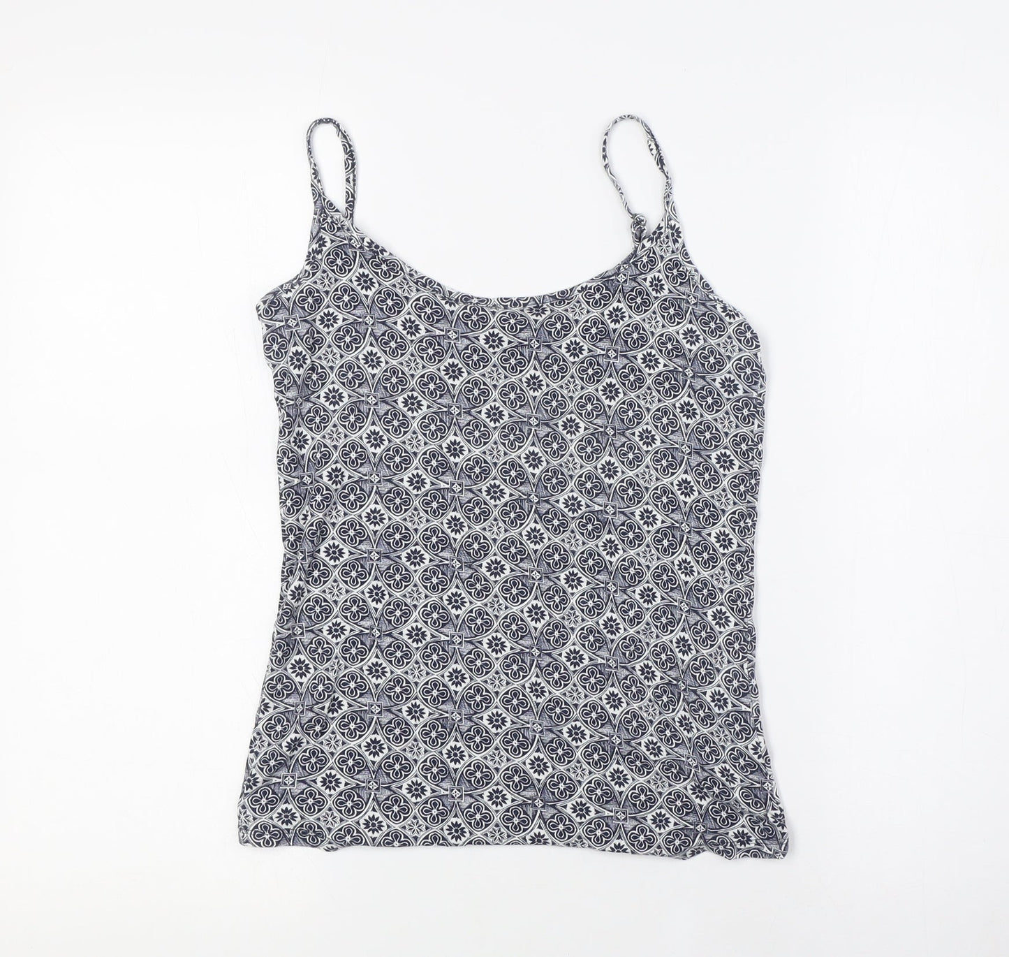 M&Co Womens Blue Viscose Camisole Blouse Size 10 Scoop Neck