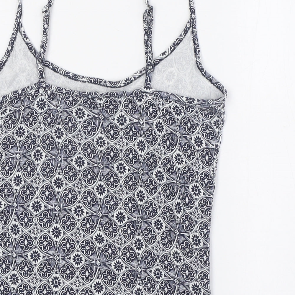 M&Co Womens Blue Viscose Camisole Blouse Size 10 Scoop Neck