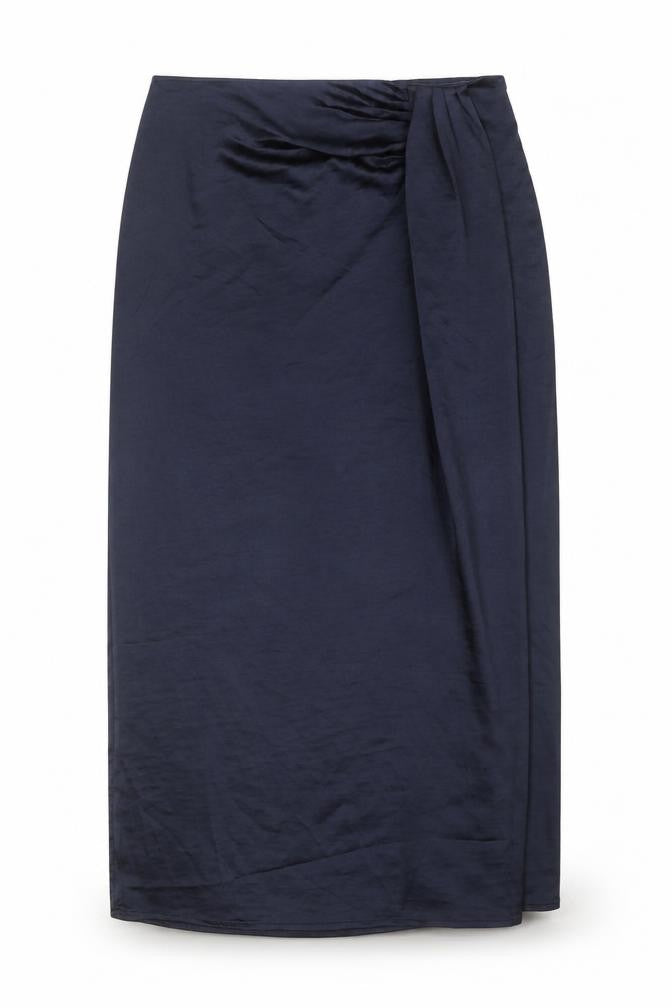 QED London Womens Blue Polyester A-Line Skirt Size 14 Zip