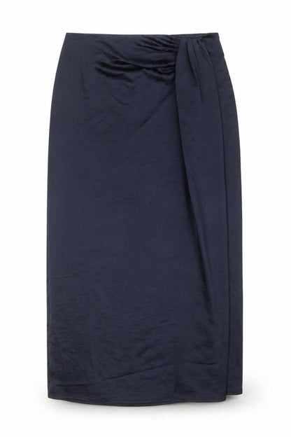 QED London Womens Blue Polyester A-Line Skirt Size 14 Zip
