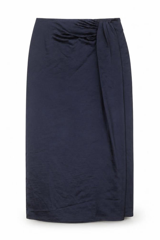 QED London Womens Blue Polyester A-Line Skirt Size 14 Zip