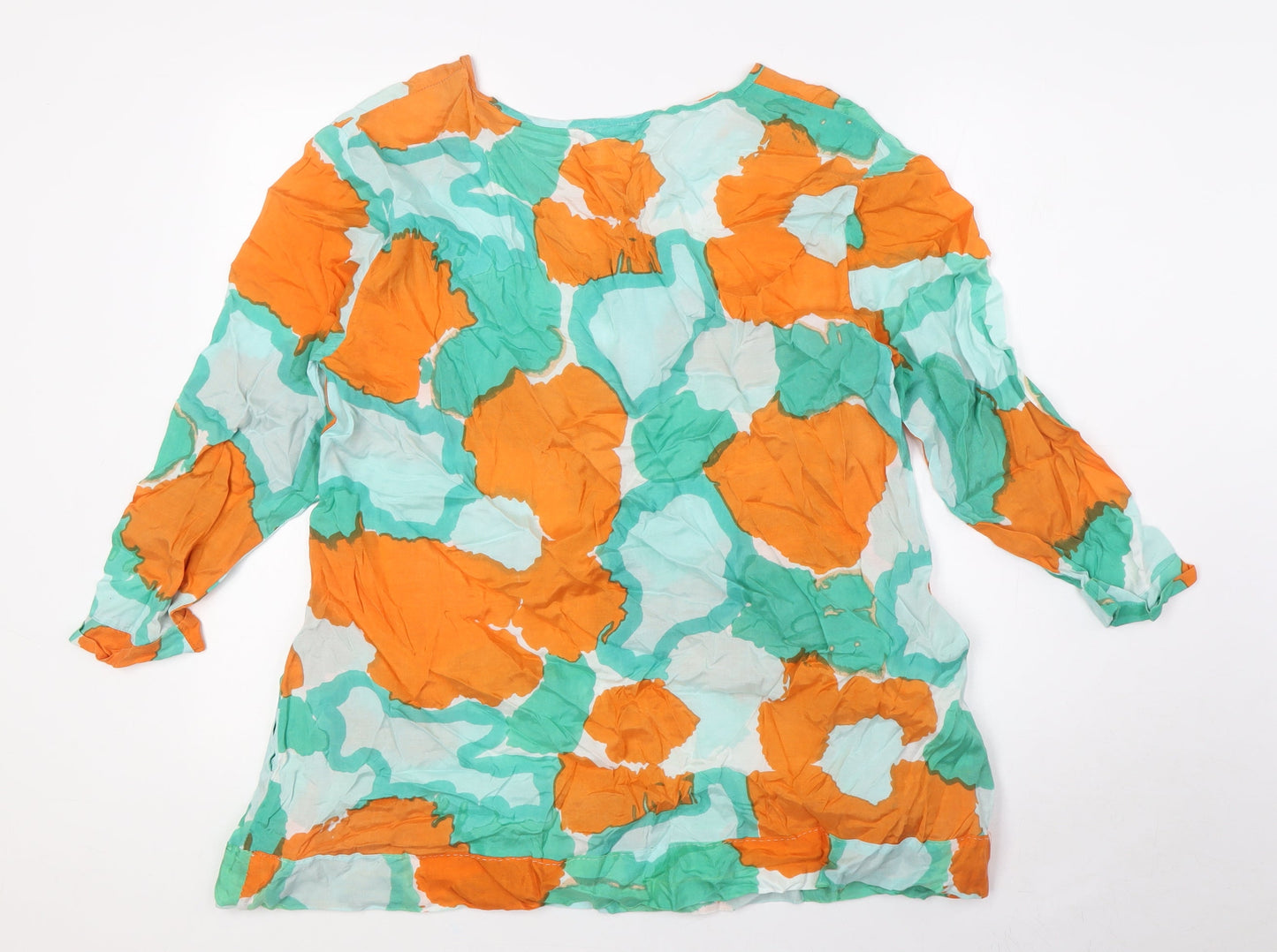 Masai Womens Multicoloured Polyester Basic Blouse Size M Boat Neck