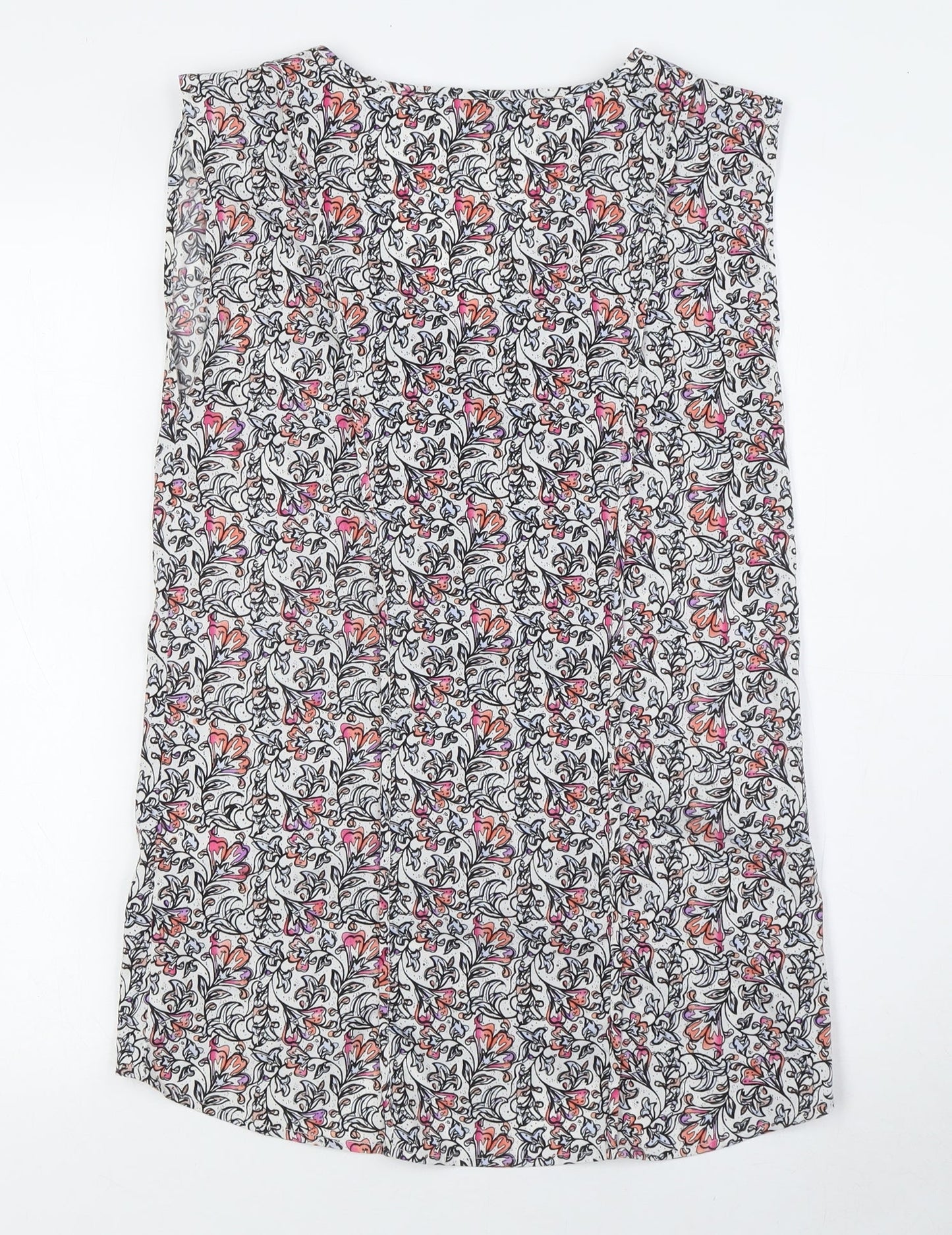 Warehouse Womens Multicoloured Polyester Basic Blouse Size 8 V-Neck