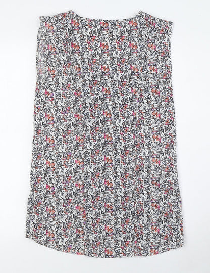 Warehouse Womens Multicoloured Polyester Basic Blouse Size 8 V-Neck