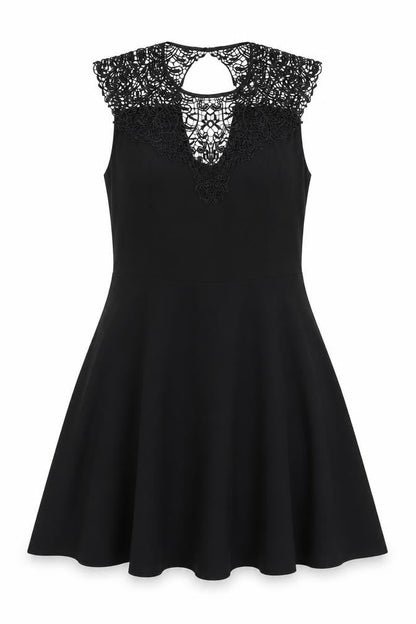Oasis Womens Black Polyester A-Line Size 12 Round Neck Zip