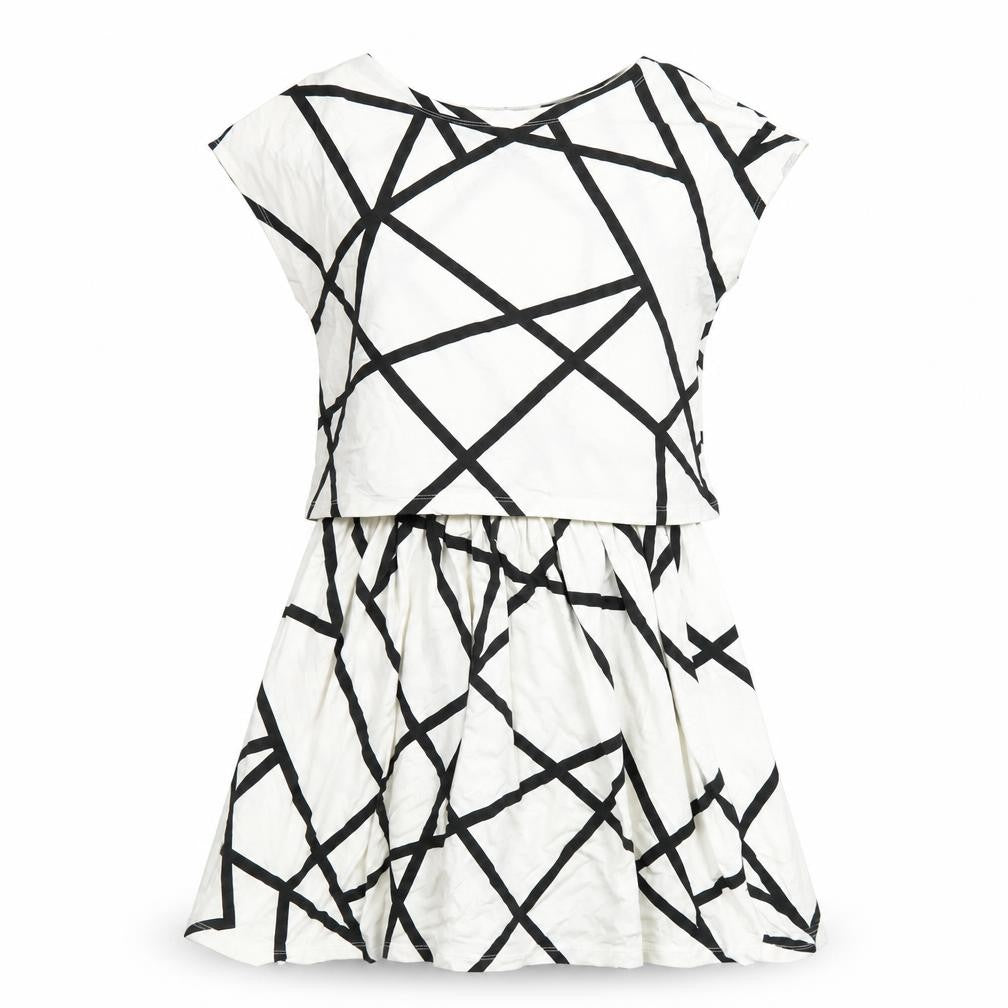 Uniqlo Womens White Geometric Viscose A-Line Size XS Round Neck Pullover
