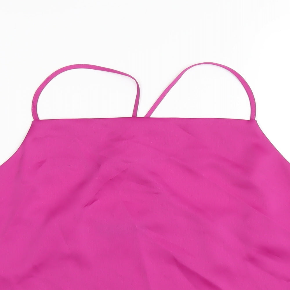 Marks and Spencer Womens Pink Polyester Camisole T-Shirt Size 18 Square Neck