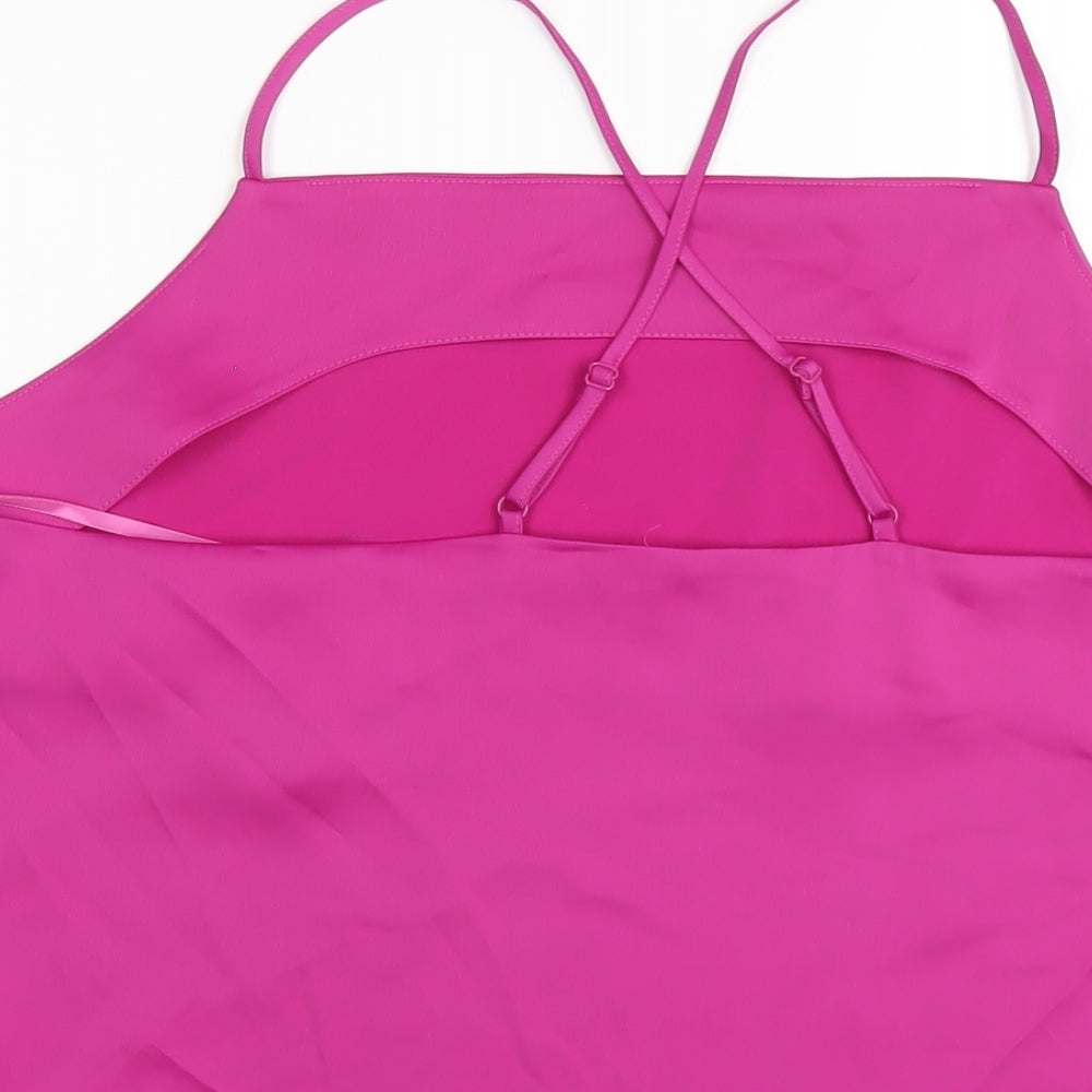 Marks and Spencer Womens Pink Polyester Camisole T-Shirt Size 18 Square Neck
