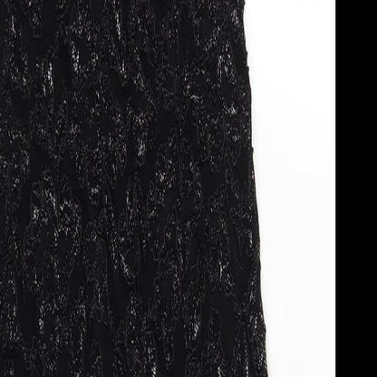 Brand and care label for Principles women’s black nylon bodycon, size UK 12, v-neck pullover