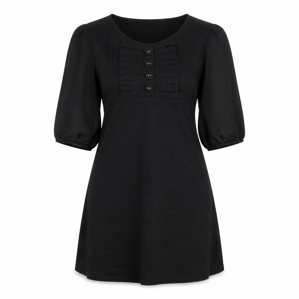 Oasis Womens Black Viscose A-Line Size 10 Round Neck Pullover