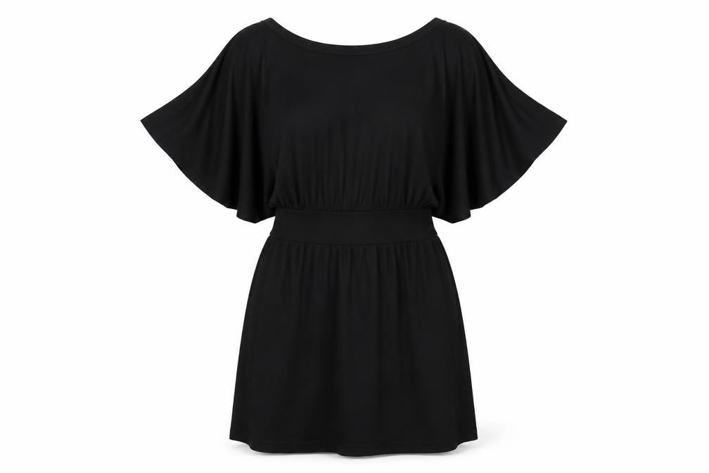 Oasis Womens Black Viscose A-Line Size S Round Neck Pullover