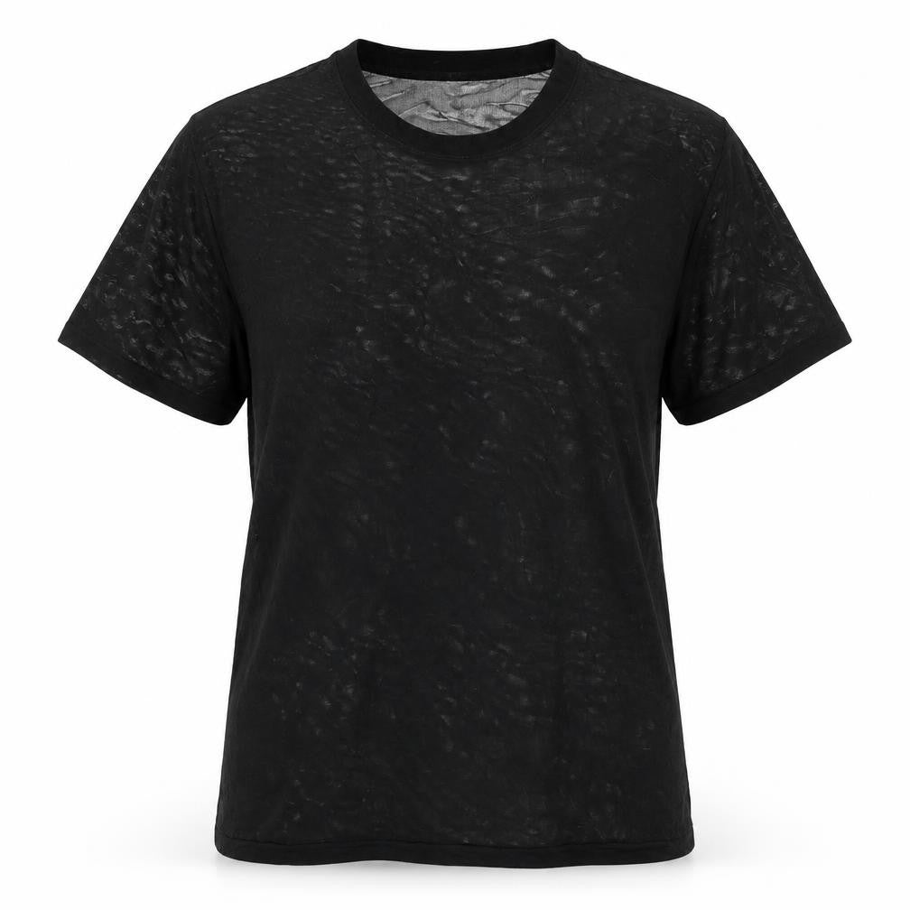 American Apparel Womens Black Polyester Basic T-Shirt Size XS Round Neck