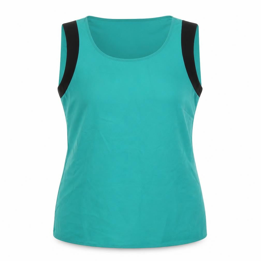Marks & Spencer Womens Green Polyester Basic Tank Size 12 Round Neck