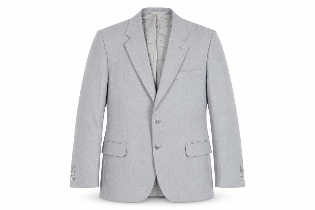St Michael Mens Grey Polyester Jacket Suit Jacket Size 42 Regular - Vintage