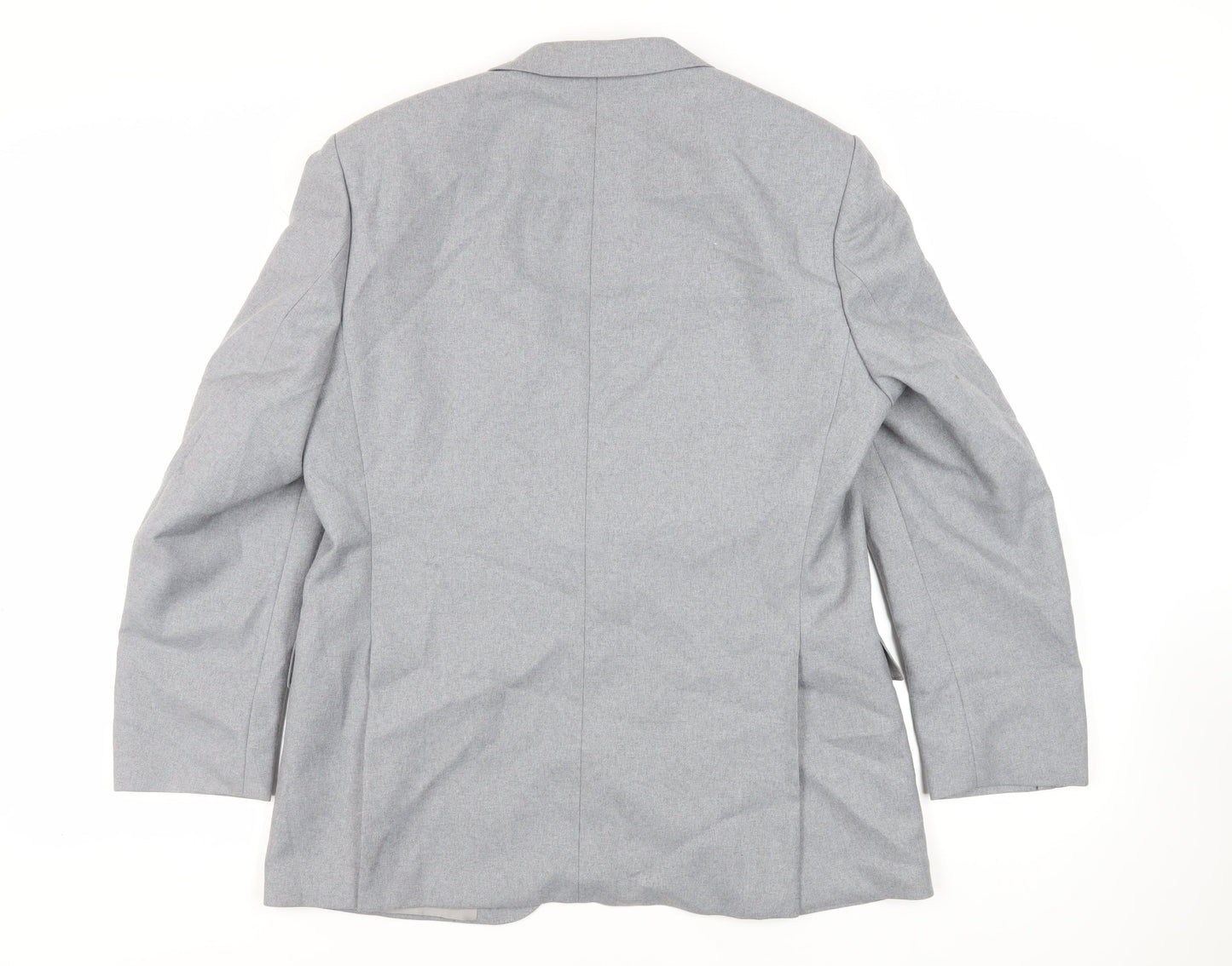 St Michael Mens Grey Polyester Jacket Suit Jacket Size 42 Regular - Vintage