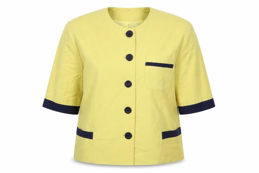 Vivienne Lawrence Womens Yellow Jacket Blazer Size 16 Button - Vintage
