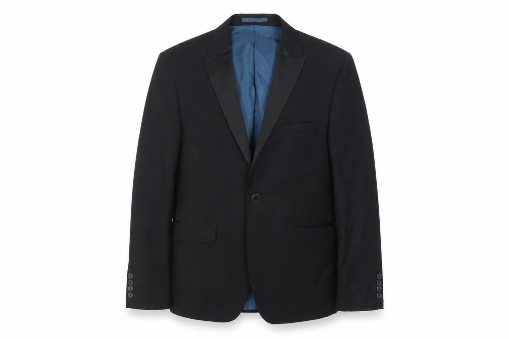 Burton Mens Black Polyester Jacket Suit Jacket Size 38 Regular