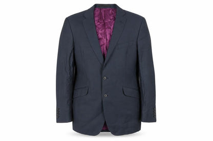 Front view of Autograph men’s blue wool jacket suit jacket, size 44, regular