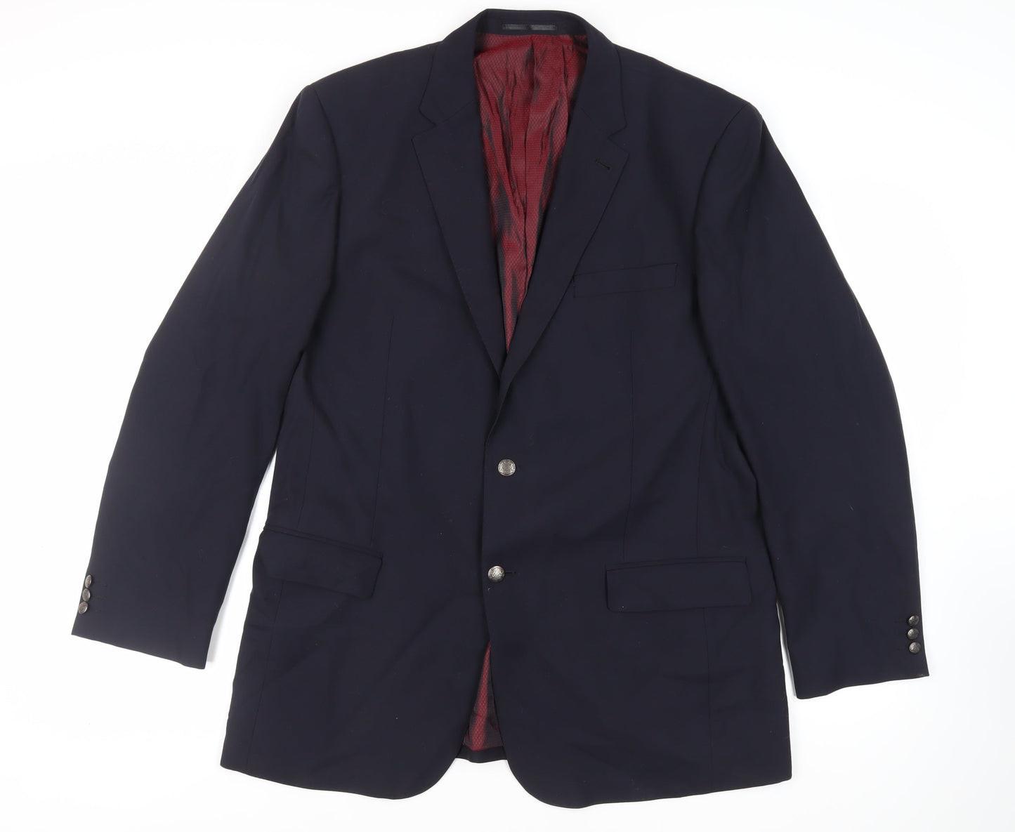 Skopes Mens Blue Wool Jacket Suit Jacket Size 46 Regular