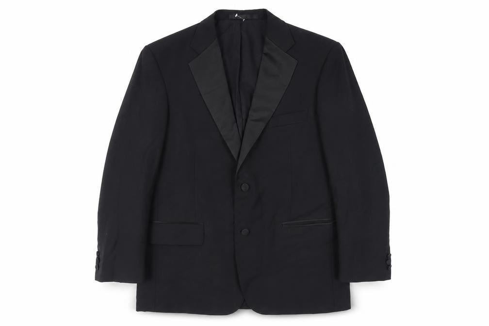 Marks & Spencer Mens Black Polyester Tuxedo Suit Jacket Size 42 Regular