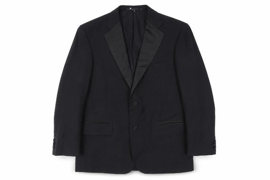 Marks & Spencer Mens Black Polyester Tuxedo Suit Jacket Size 42 Regular