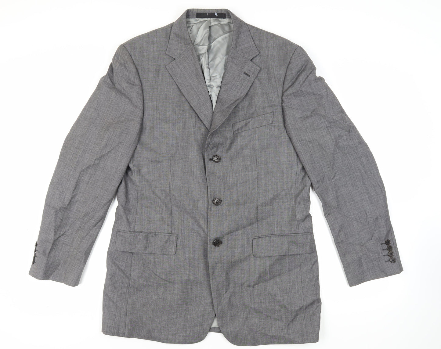 Marks and Spencer Mens Grey Wool Jacket Suit Jacket Size 40 Regular