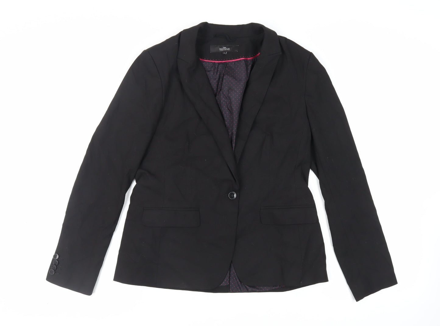 NEXT Womens Black Jacket Blazer Size 14 Button