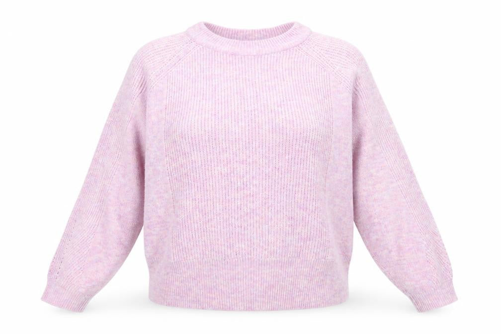 Marks & Spencer Womens Purple Crew Neck Acrylic Pullover Jumper Size L