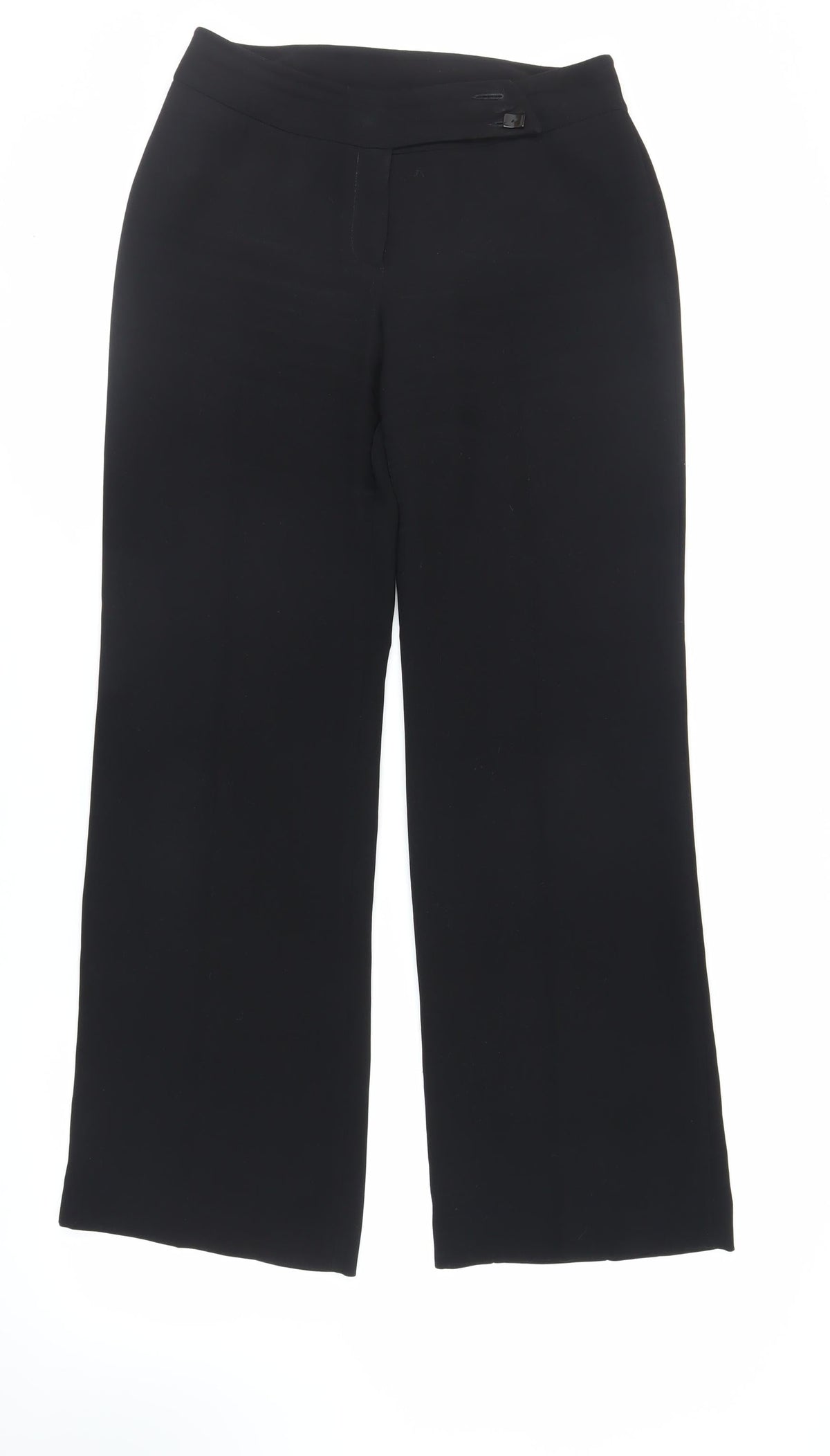 Additional front view of Principles women’s black polyester dress pants trousers, size UK 10, 30-inch leg regular zip